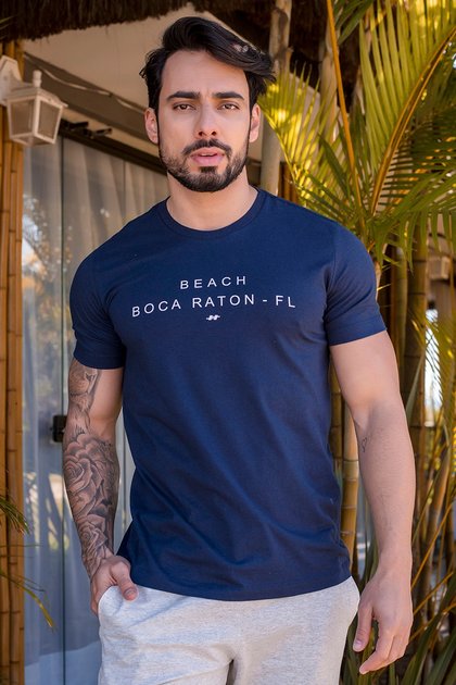 Camiseta Estampada Beach Boca Raton