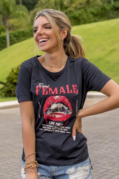Camiseta Feminina Rock Female