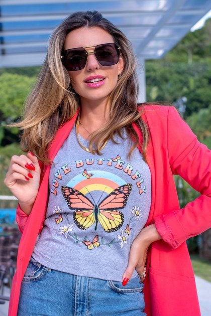 Camiseta Feminina Hiatto Butterfly