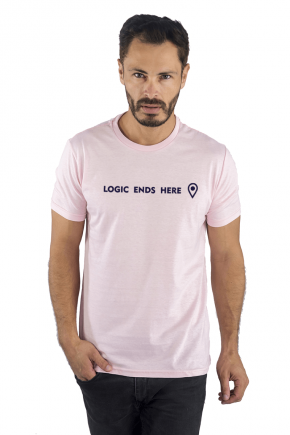 02m0194 camiseta estampada logic ends here hiatto rosa