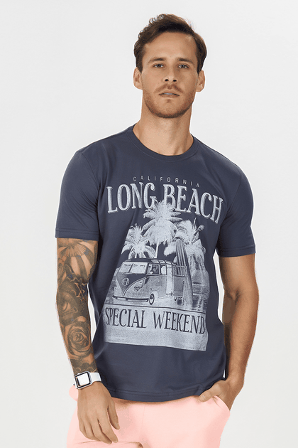 Camiseta Masculina Hiatto Long Beach