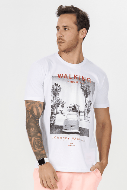 Camiseta Estampada Walking