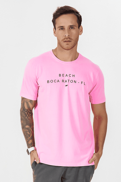 Camiseta Masculina Estonada Beach Boca Raton Hiatto