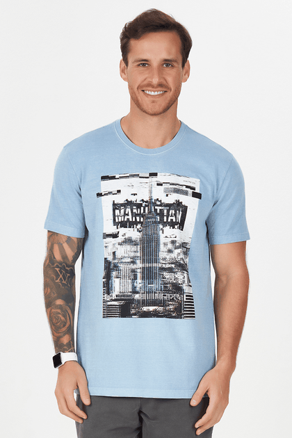 Camiseta Masculina Estonada Manhattan