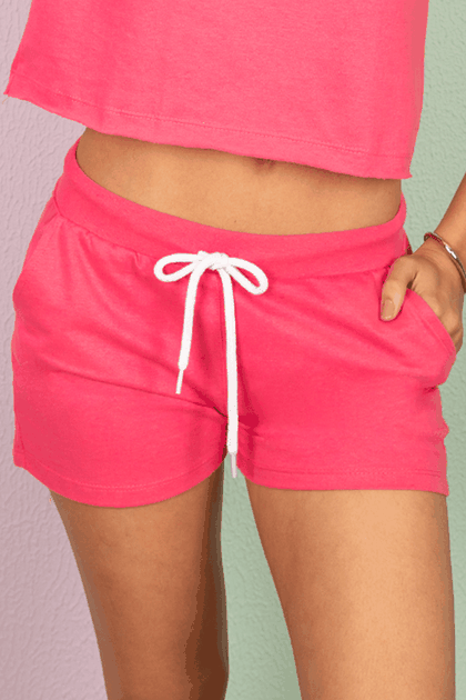 07f0001 shorts de moletinho feminino liso hiatto rosa 7