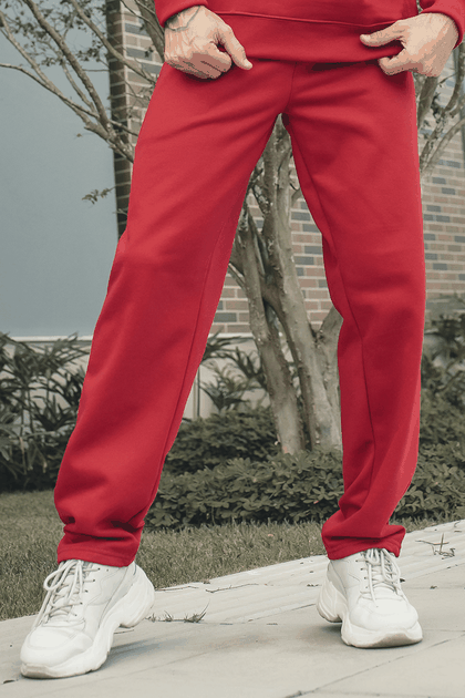 05m0745 11 calca masculina tradicional moletom peluciado hiatto bordo vermelho