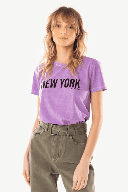 Camiseta Feminina Estonada New York Hiatto